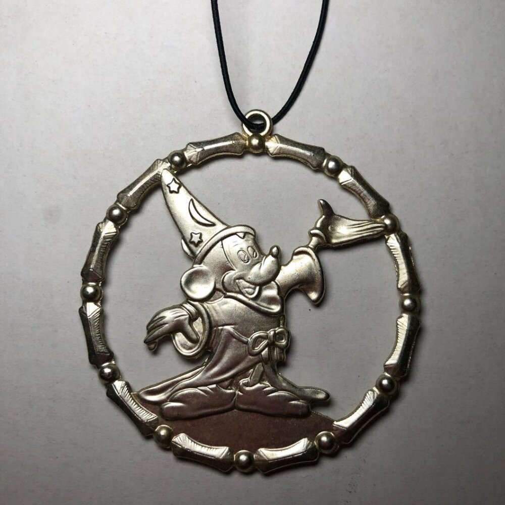 Walt Disney Mickey Mouse Sorcerer Fantasia Wizard Ornament Vintage 1983 80's